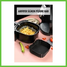 Bezos Bütün Airfryer'lere Uyumlu Siyah Silikon Pişirme Kabı Dmc