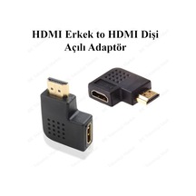 90 Derece Açılı Hdmı Erkek - Dişi Çevirici Adaptör