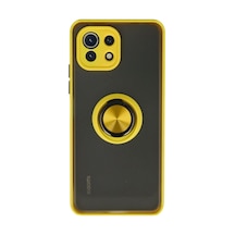 Xiaomi Mi 11 Lite Kılıf Montreal Yüzüklü Silikon Kapak