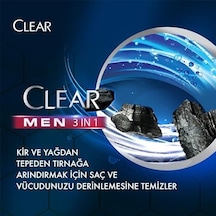 3 İn 1 Şampuan & Duş Jeli Arındırıcı Kömür Saç Yüz Vücut İçin