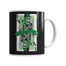Playing Card Skull Kupa Bardak Porselen Karışık