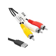 Magicvoice Mv-6596 Siyah 1.2 Metre Usb - 3 Rca Av Görüntü Ve Ses Dönüştürücü Kablo-216463