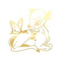 Ceylan Ve Kelebek Araba Sticker 17x17 Cm Gold
