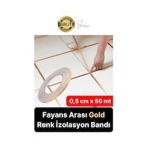 Premium Kendinden Yapışkanlı Gold Sarı Renk Fayans Derz Arası İzolasyon Bandı Dekoratif Bant 0,5 Cm