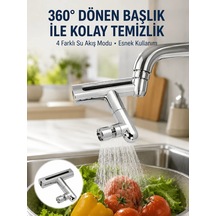 Lb 360 Dönüşlü Su Akışı Başlığı 4'ü 1 Arada Kullanım Yeni Nesil Çok Renkli