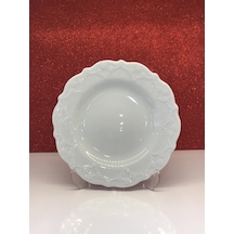 Porland Porselen Queen Beyaz 16 Cm Düz Tatlı Tabak 3 Adet