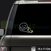 Rahat İnsan Komik Hologram Oto Sticker Araba Çıkartma Etiket