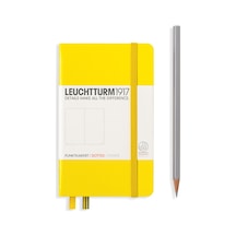 Leuchtturm1917 Not Defteri Cep Boy A6 , Sert Kapak, 187 Numaralandırılmış Sayfa, Noktalı, Limon Sarı