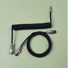 Coiled Kablo Sarmal 120cm + 35cm Mekanik & Manyetik Klavye Kablosu Type-c Usb, 8k 8000hz