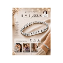 Kişiye Özel Bileklik Sevgili,arkadaş Plakalı Tek Nomi İstenilen Yazı Yazılabilir Anneler Günü Gri
