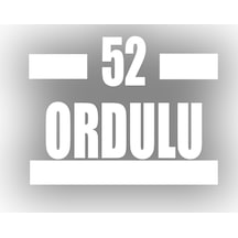 52 Ordulu Araba Sticker 17x17 Cm Beyaz