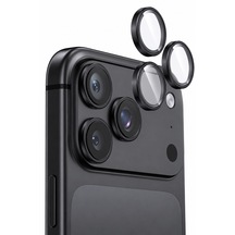 İphone 18 Pro / İphone 18 Pro Max Uyumlu Kamera Lens Koruyucu Siyah