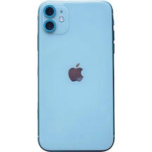 Apple iPhone Uyumlu 11 Neon Fosforlu Kamera Lens - Mavi
