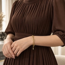 Riviera Muse Gold Renk Oval Halkalı 316l Paslanmaz Çelik Kadın Bileklik Renkli