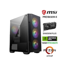 Xaser FORCE X9 R5 7500F 32 GB 1 TB M.2 Nvme SSD 16 GB RTX5060 Tİ Free Dos Masaüstü Oyuncu Bilgisayarı
