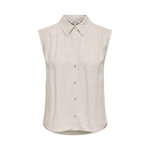 Only Onlsıesta S/l Lınen Bl Shırt Pnt Noos Bej Kadın Gömlek 15367416