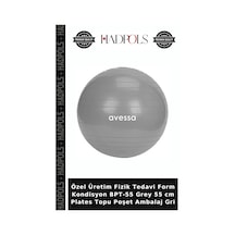 Özel Üretim Fizik Form Kondisyon Bpt-55 Grey 55 Cm Plates Topu Poşet Ambalaj Gri