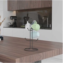 Suntel Tezgah Üstü Kupa Bardak Askılığı Mat Siyah