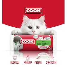 Cook - Akıllı Kedi Tuvaleti 20 Adet Atık Torbası Çöp Poşeti-petkit Purax, Pura Max,pura Max 2-zenon Smart X8624-ubpet C10 Pro Ve Ubpet C20-wero & Neutron Wero Wclb01-neutron Ntl-pw-65bw Neutron Nt-pw-06bw