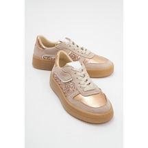 Luvishoes Luvi Shoes Felipe Bej Cam Kırığı Kadın Spor Ayakkabı Bej