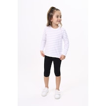 Toontoy Kids Toontoy Unisex Çocuk Çizgili Tişört Açık Lila