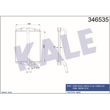 KALE OTO Radyatör 346535 Kalorifer Radyatörü Ka 01- Puma 97- / Mazda 121 III 96- Brazıng