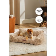 Kürk Peluş Kedi Köpek Yatağı Luna