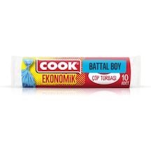Cook Eko Battal Boy Jelatinli Mavi Renk Çöp Torbası 72 X 95 Cm 10 Yaprak