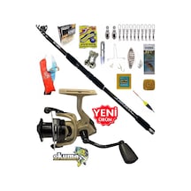 Okuma Outrax 6000 360cm 100-200gr Black Fight Profesyonel Sazan Kıyı Olta Takımı Seti