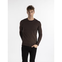 Trussardi Trussardı Erkek Kazak  TRRD003626 Kahverengi
