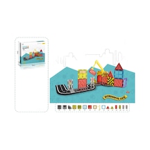 Karton Kutulu City Magnetic Yapı Blokları 3d Puzzle 30 Parça 6.5 Cm