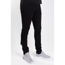 Perm 9133-134 Siyah Düşük Bel Dar Paça Erkek Jeans Pantolon Siyah