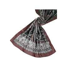 Mim Eşarp Işıl İpek Etnik Desenli Jan Jan Şal 75x190 Cm Bordo