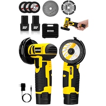 Steiner 12v 2 Ah Çift Akülü Mini Avuç İçi Spirali Ve Şarjlı Avuç Taşlama Makinesi Sarı