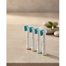 Renk Halkalı Aile Tipi Diş Fırçası Yedek Başlığı 4 Lü Paket