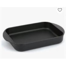 Sürel Döküm 23x31 Cm Dikdörtgen Düz Tepsi Mat Siyah Siyah