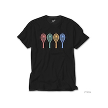 Tennis Racket Siyah Tişört Siyah
