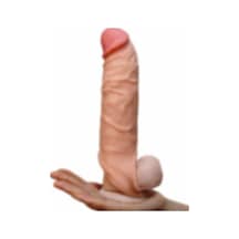 Erofoni Yeni Nesil Ucu 6.5 CM Dolgulu 20 CM Süper Ultra Realistik Uzatmalı Penis Kılıfı﻿﻿