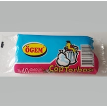 Ögem Mini Boy Çöp Poşeti 40'lı 10 Adet Şeffaf 40 x 50 CM