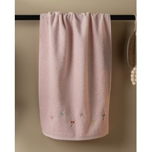 Branor %100 Pamuk Nakışlı Yüz Havlusu - Pudra - 50x76 Cm 8684427301333 Çok Renkli