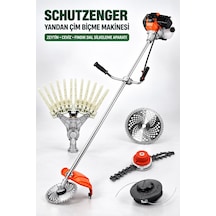 Schutzenger Hq-8 Çim Biçme Makinesi Benzinli 2 Zamanlı Zeytin Fındık Meyve Silkeleme Aparatı Dal Sallama Zinçir Başlıklı