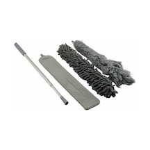 3 Başlıklı Teleskopik Mikrofiber Toz Alma Seti, 205 Cm Uzayan Sap