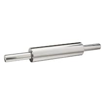 Paslanmaz Çelik Merdane Hamur Açma Rulosu Dönmeli Metal Oklava Ergonomik Saplı Döner Başlıklı Rolling