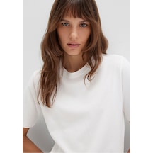 Mavi Kadın Basıc Short Sleeve Tee Kırık Beyaz 1600965-33389 Beyaz
