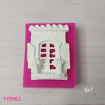 Yy0463 Önü Çiçekli Pencere Silikon Kalıp