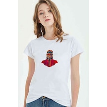 Wars Baskılı Beyaz Kadın Tshirt