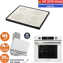 Afm Tech Ve Ferre Aa Sessiz Beyaz Vitro Elektrikli D081-SA + FC-07 + FM7701 Ankastre Set
