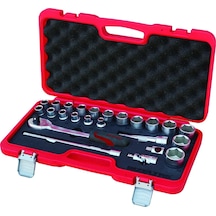 İzeltaş 1113 Lokma Anahtar Takımı 1/2' Altı Köşe 24 Parça – 1113002024