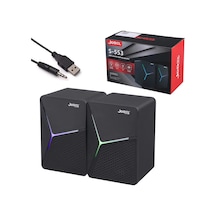 Jedel S-553 Pc Ses Sistemi 1+1 Usb 3.5mm Jack Rgb Ledli