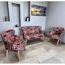Azra Mobilya Çay Seti Koltuk Takımı - Cafe - Balkon - Bahçe - Ofis Mobilyası - Oturma Grubu Bordo